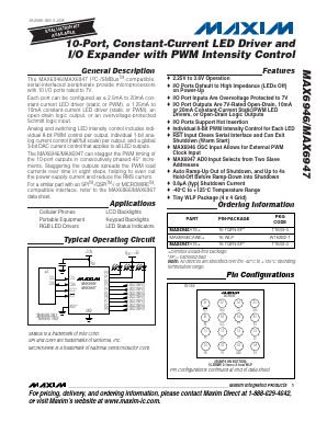 MAX6946 Datasheet PDF Maxim Integrated