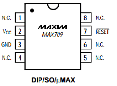 MAX709SCUA Datasheet PDF Maxim Integrated
