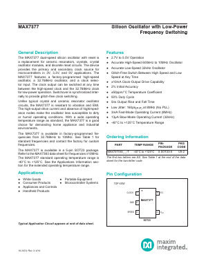 MAX7377 Datasheet PDF Maxim Integrated