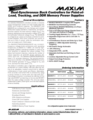 MAX8537 Datasheet PDF Maxim Integrated
