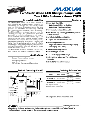 MAX8645X Datasheet PDF Maxim Integrated