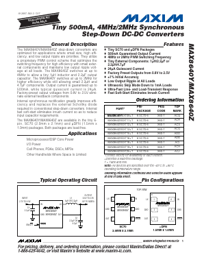 MAX8640YEXT25 Datasheet PDF Maxim Integrated