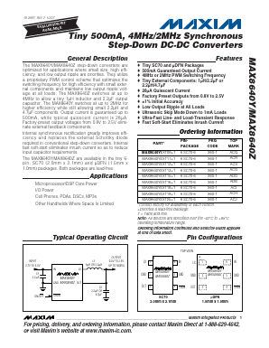 MAX8640ZELT15 Datasheet PDF Maxim Integrated
