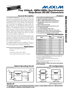 MAX8640Y Datasheet PDF Maxim Integrated