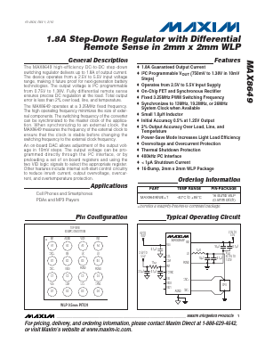MAX8649 Datasheet PDF Maxim Integrated