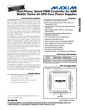 MAX8760 Datasheet PDF Maxim Integrated