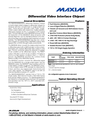 MAX9546 Datasheet PDF Maxim Integrated