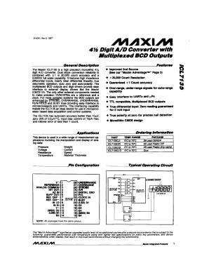 IC7135 Datasheet PDF Maxim Integrated