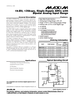 MAX1188 Datasheet PDF Maxim Integrated