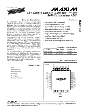 MAX1201 Datasheet PDF Maxim Integrated