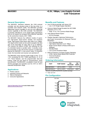 MAX3051 Datasheet PDF Maxim Integrated