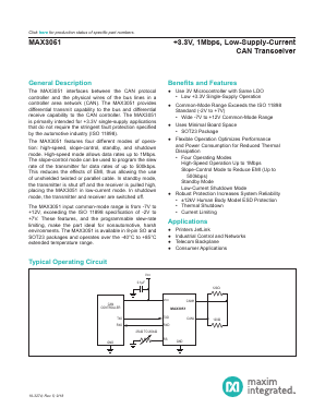 MAX3051 Datasheet PDF Maxim Integrated