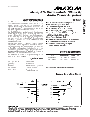 MAX4295ESE Datasheet PDF Maxim Integrated