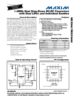 MAX8667 Datasheet PDF Maxim Integrated