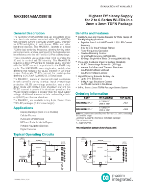 MAX8901AETA Datasheet PDF Maxim Integrated