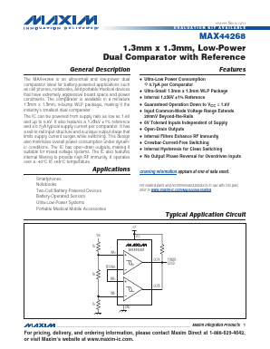 MAX44268EWL-T Datasheet PDF Maxim Integrated