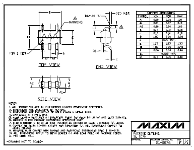 21-0076 Datasheet PDF Maxim Integrated