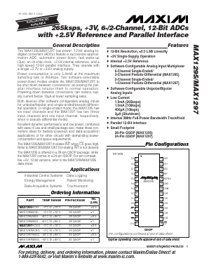 MAX1297BCEG Datasheet PDF Maxim Integrated
