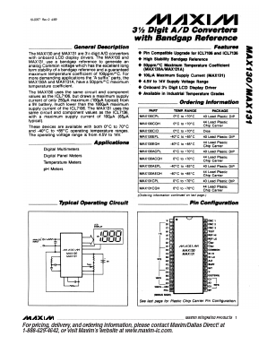 MAX130 Datasheet PDF Maxim Integrated