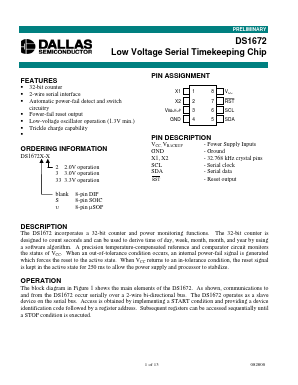 DS1672-2 Datasheet PDF Maxim Integrated