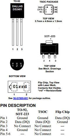 DS2401Z+_06 Datasheet PDF Maxim Integrated
