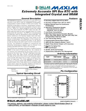 DS3234 Datasheet PDF Maxim Integrated