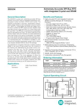 DS3234 Datasheet PDF Maxim Integrated