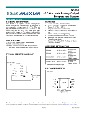 DS600U+ Datasheet PDF Maxim Integrated