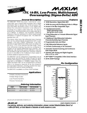 MAX1401CAI Datasheet PDF Maxim Integrated