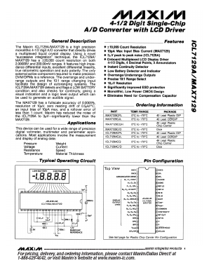 ICL7129AC/D Datasheet PDF Maxim Integrated