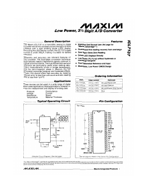 ICL7137CPL Datasheet PDF Maxim Integrated