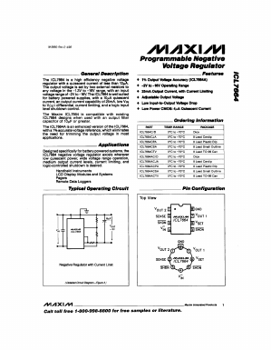 ICL7664ACPA Datasheet PDF Maxim Integrated