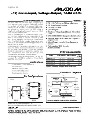 MAX545 Datasheet PDF Maxim Integrated