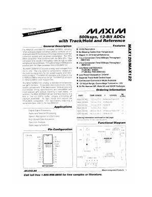 MAX122BCNG Datasheet PDF Maxim Integrated