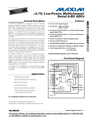 MAX1110EAP Datasheet PDF Maxim Integrated