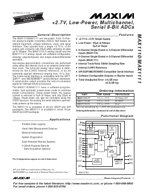 MAX1110C/D Datasheet PDF Maxim Integrated