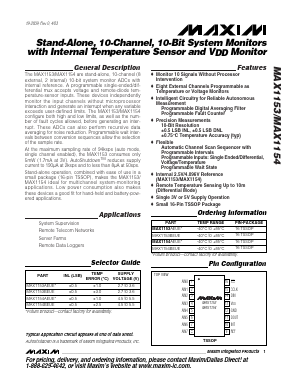 MAX1154 Datasheet PDF Maxim Integrated