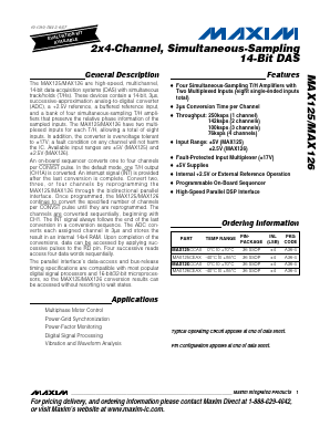 MAX125CEAX Datasheet PDF Maxim Integrated
