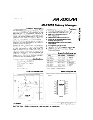 MAX1259 Datasheet PDF Maxim Integrated