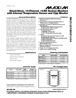 MAX1253AEUE Datasheet PDF Maxim Integrated