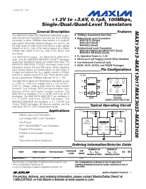 MAX13016EBL-T Datasheet PDF Maxim Integrated