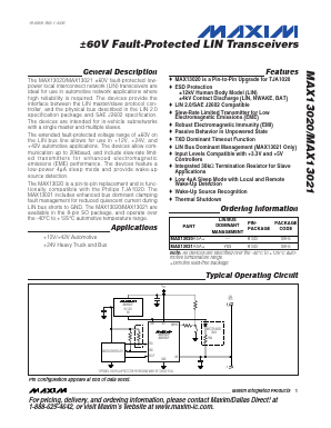 MAX13020 Datasheet PDF Maxim Integrated