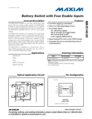 MAX14525ETA+T Datasheet PDF Maxim Integrated