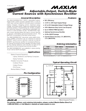 MAX1640EEE Datasheet PDF Maxim Integrated