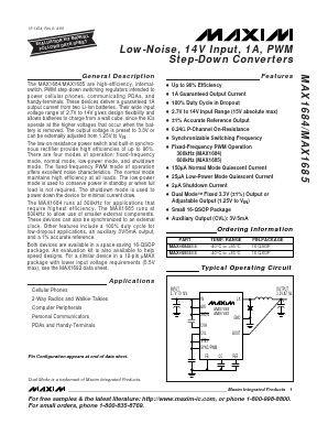 MAX1684 Datasheet PDF Maxim Integrated