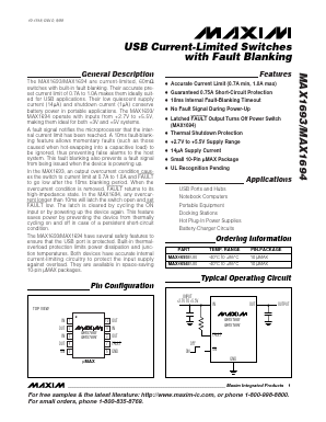 MAX1694 Datasheet PDF Maxim Integrated