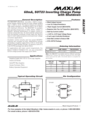 MAX1697REUT-T Datasheet PDF Maxim Integrated