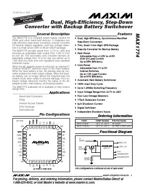 MAX1774 Datasheet PDF Maxim Integrated