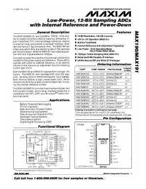 MAX190BENG Datasheet PDF Maxim Integrated