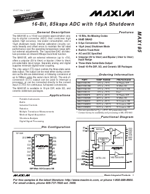 MAX195B Datasheet PDF Maxim Integrated